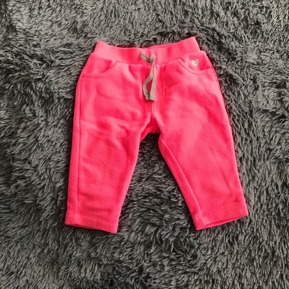 5/$25 CARTER’S bright pink fuzzy joggers comfy - Picture 1 of 3